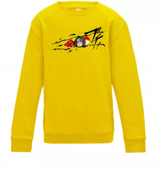 Дитячий світшот Itachi Uchiha Akatsuki Сонячно жовтий фото