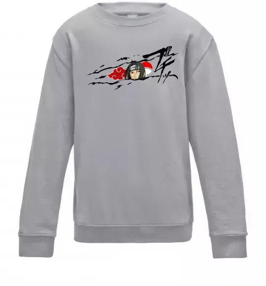 Дитячий світшот Itachi Uchiha Akatsuki Сірий меланж фото