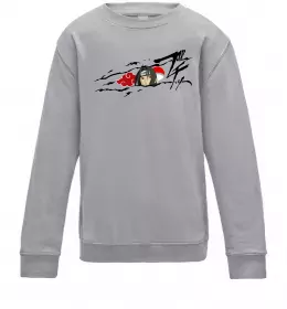 Детский Свитшот Itachi Uchiha Akatsuki Серый меланж фото