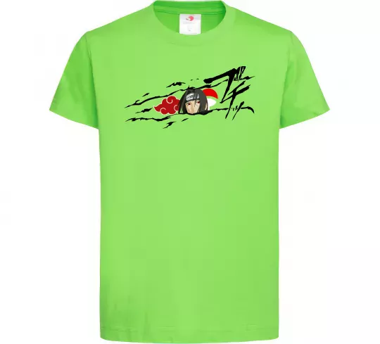 Детская футболка Itachi Uchiha Akatsuki Лаймовый фото