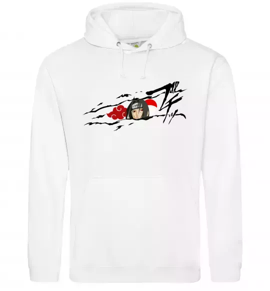 Чоловіча толстовка (худі) Itachi Uchiha Akatsuki Білий фото