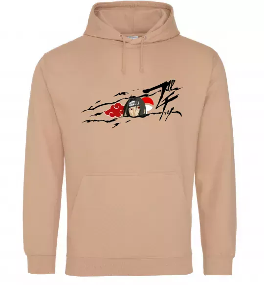 Чоловіча толстовка (худі) Itachi Uchiha Akatsuki Пісочний фото