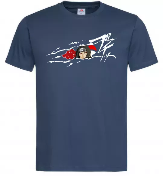 Чоловіча футболка Itachi Uchiha Akatsuki Темно-синій фото