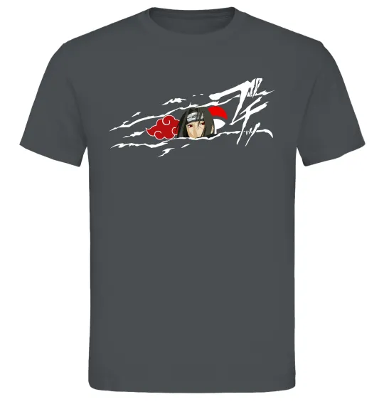 Чоловіча футболка Itachi Uchiha Akatsuki Графіт фото