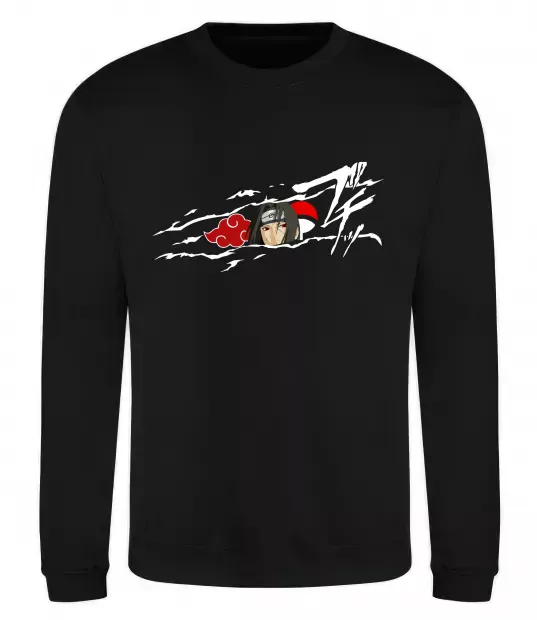 Світшот Itachi Uchiha Akatsuki Чорний фото