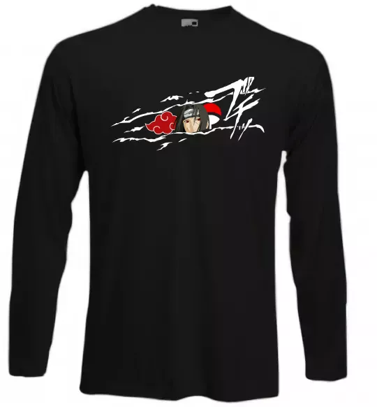 Лонгслів Itachi Uchiha Akatsuki Чорний фото