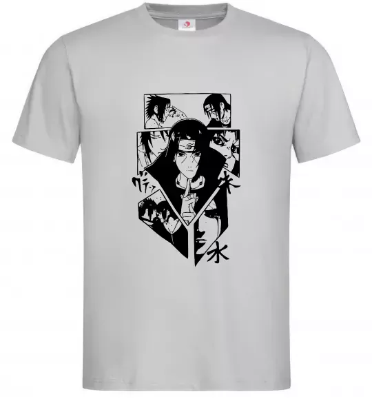 Чоловіча футболка Itachi manga art Сірий фото