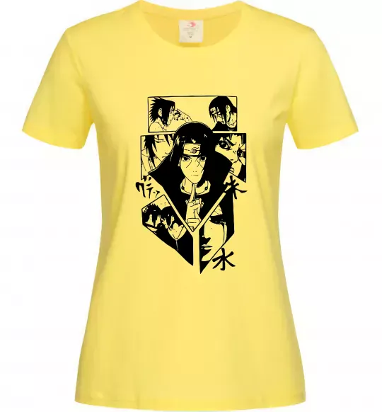 Жіноча футболка Itachi manga art Лимонний фото