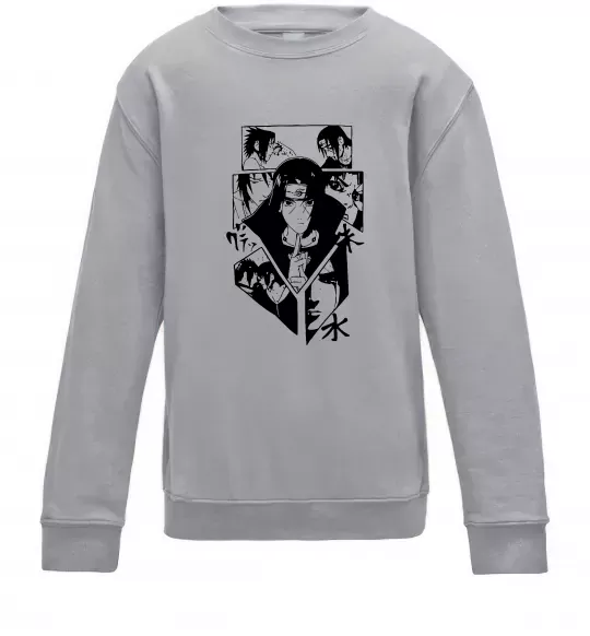 Дитячий світшот Itachi manga art Сірий меланж фото