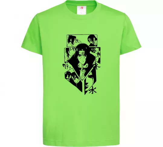 Детская футболка Itachi manga art Лаймовый фото
