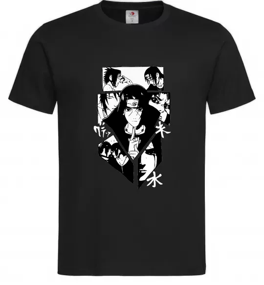 Чоловіча футболка Itachi manga art Чорний фото