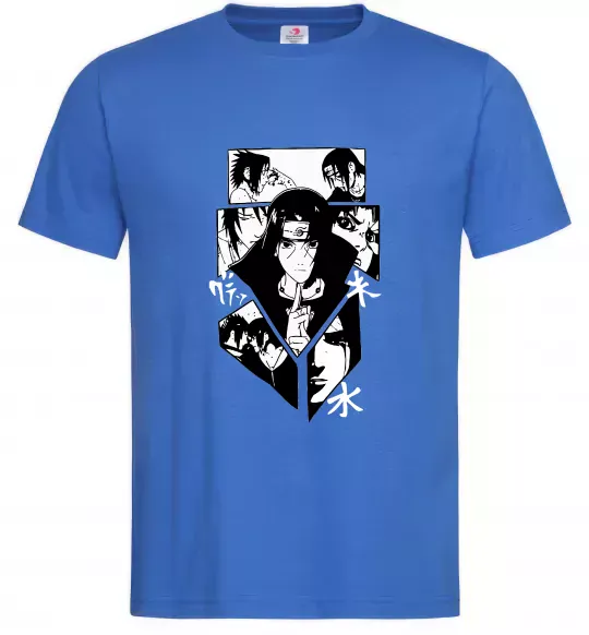 Чоловіча футболка Itachi manga art Яскраво-синій фото