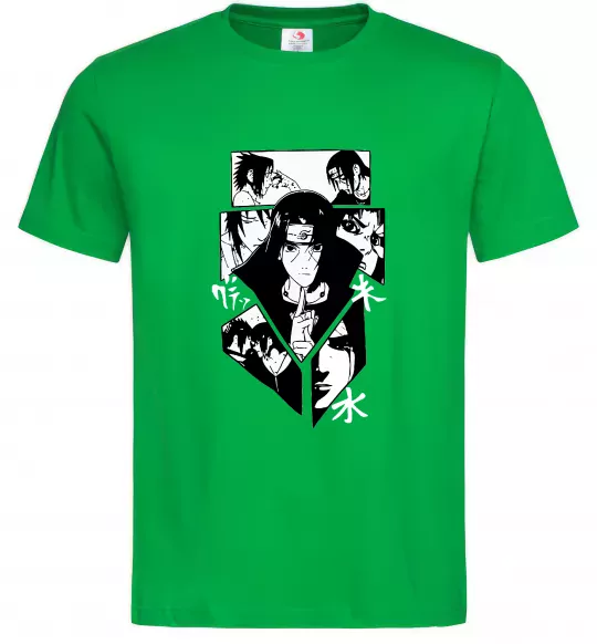 Чоловіча футболка Itachi manga art Зелений фото