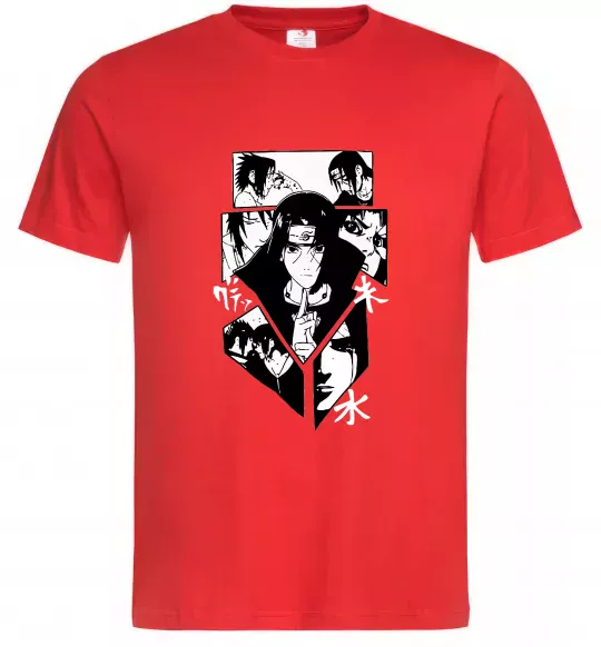 Чоловіча футболка Itachi manga art Червоний фото