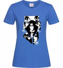 Жіноча футболка Itachi manga art Яскраво-синій фото