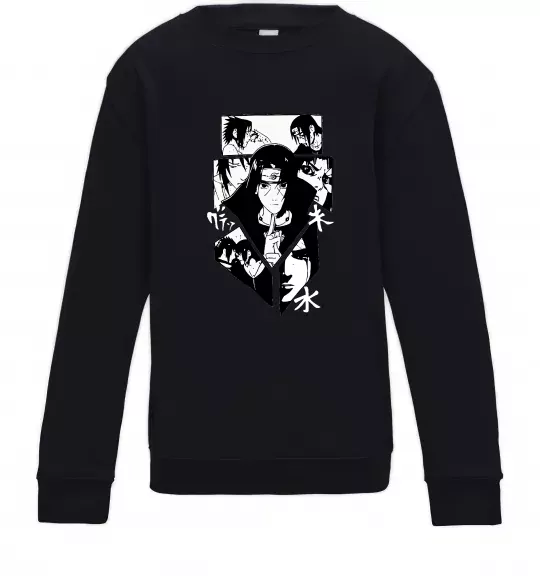 Дитячий світшот Itachi manga art Чорний фото