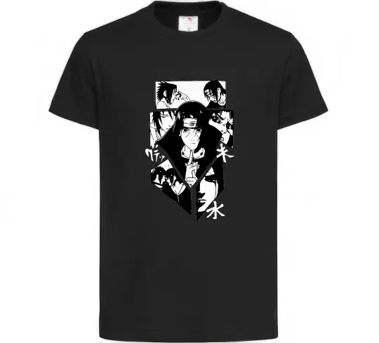 Детская футболка Itachi manga art Черный фото