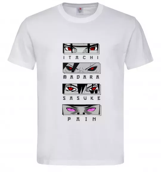 Мужская футболка Itachi Madara Sasuke Pain Белый фото