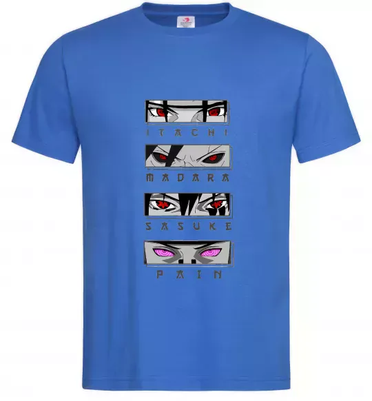Мужская футболка Itachi Madara Sasuke Pain Ярко-синий фото