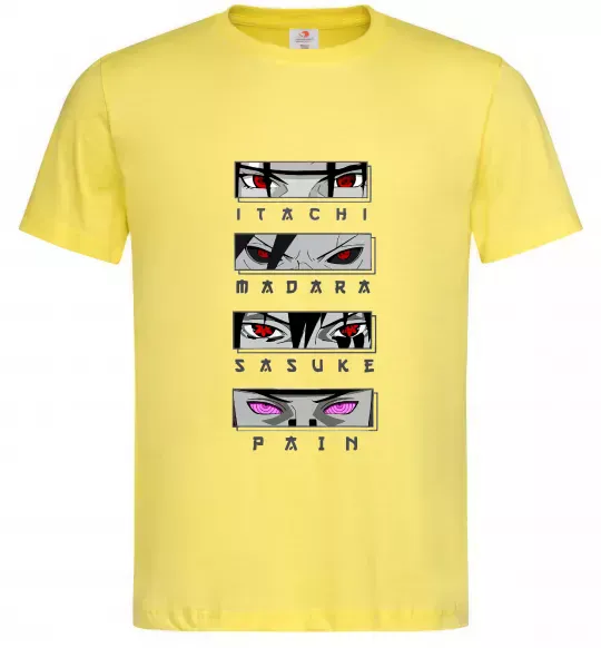 Мужская футболка Itachi Madara Sasuke Pain Лимонный фото