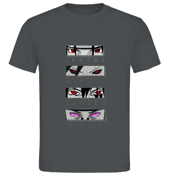 Мужская футболка Itachi Madara Sasuke Pain Графит фото