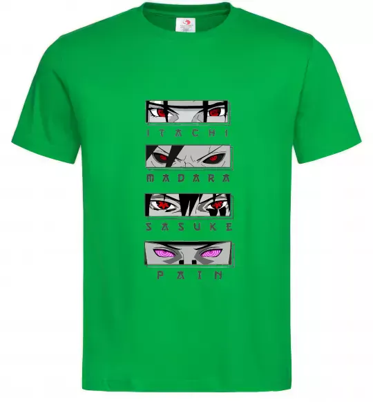 Мужская футболка Itachi Madara Sasuke Pain Зеленый фото