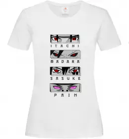 Жіноча футболка Itachi Madara Sasuke Pain Білий фото