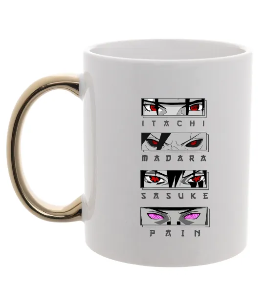 Чашка с цветной ручкой Itachi Madara Sasuke Pain Золото фото