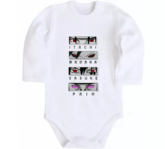 Дитячий бодік Itachi Madara Sasuke Pain Білий фото