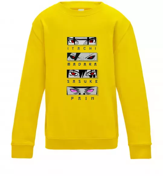 Детский Свитшот Itachi Madara Sasuke Pain Солнечно желтый фото