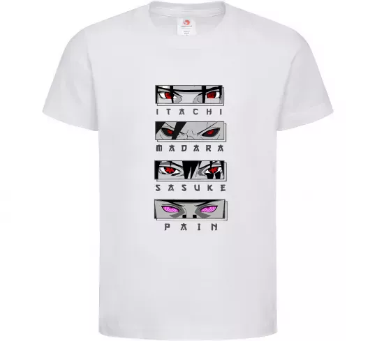 Детская футболка Itachi Madara Sasuke Pain Белый фото