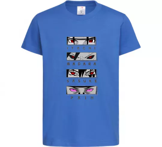 Детская футболка Itachi Madara Sasuke Pain Ярко-синий фото