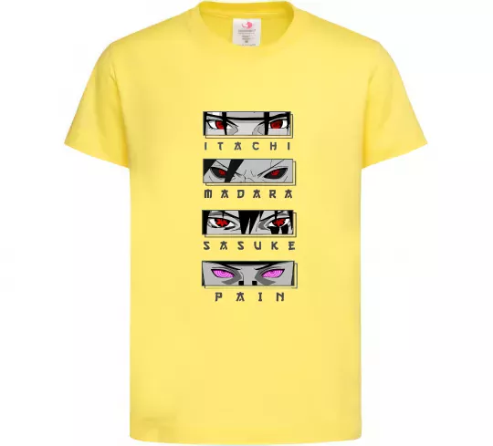 Детская футболка Itachi Madara Sasuke Pain Лимонный фото