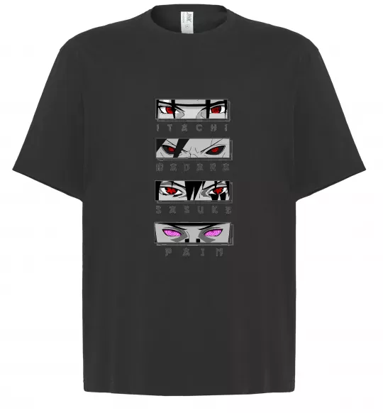 Футболка Оверсайз Itachi Madara Sasuke Pain Чорний фото