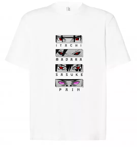 Футболка Оверсайз Itachi Madara Sasuke Pain Білий фото