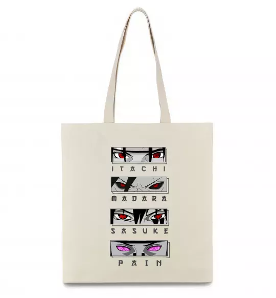 Эко-сумка Itachi Madara Sasuke Pain Бежевый фото