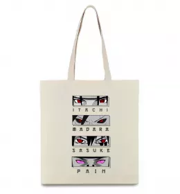 Еко-сумка Itachi Madara Sasuke Pain Бежевий фото