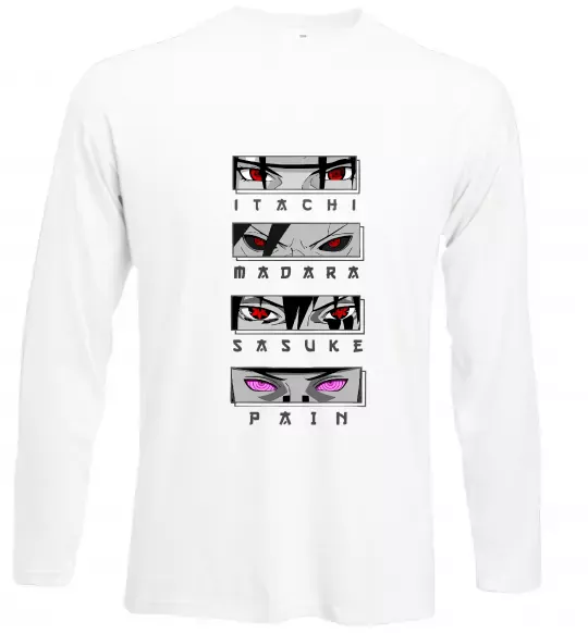 Лонгслів Itachi Madara Sasuke Pain Білий фото