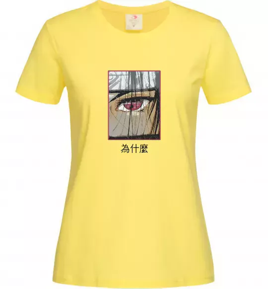 Женская футболка Itachi Eye Лимонный фото