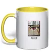 Чашка с цветной ручкой Itachi Eye Солнечно желтый фото