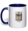 Чашка с цветной ручкой Itachi Eye Глубокий темно-синий фото