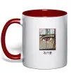 Чашка с цветной ручкой Itachi Eye Красный фото