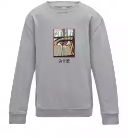 Детский Свитшот Itachi Eye Серый меланж фото