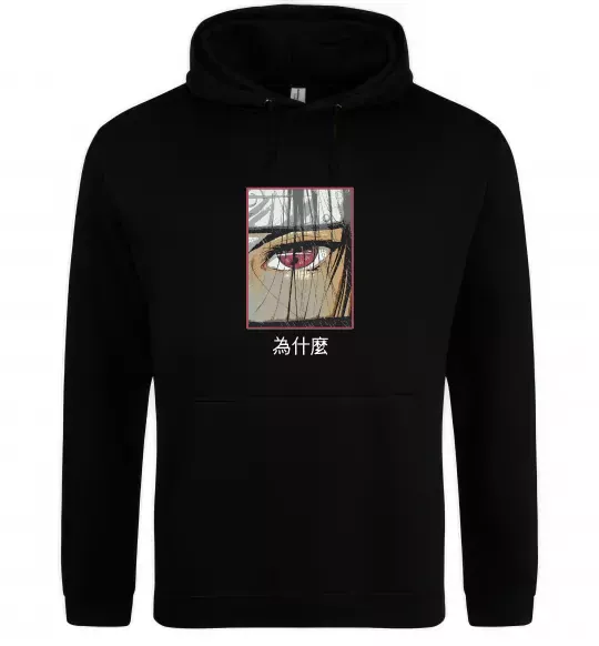 Чоловіча толстовка (худі) Itachi Eye Чорний фото