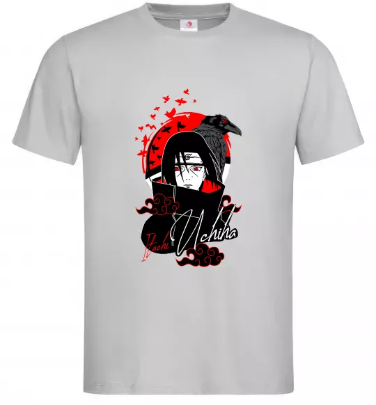 Чоловіча футболка Itachi Crow Сірий фото