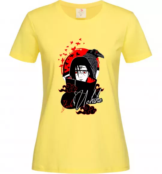 Жіноча футболка Itachi Crow Лимонний фото