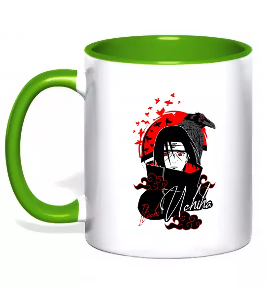 Чашка с цветной ручкой Itachi Crow Зеленый фото