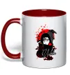 Чашка с цветной ручкой Itachi Crow Красный фото