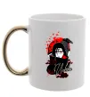 Чашка с цветной ручкой Itachi Crow Золото фото