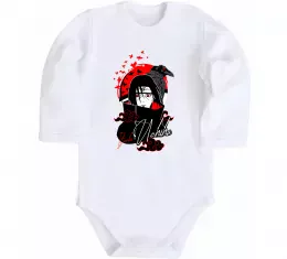 Детский боди Itachi Crow Белый фото